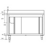 Plonge inox sur meuble - AISI 304 - 1800 (L) x 700 (P) x 900 (H) mm - Avec égouttoir - 2 bacs à droite