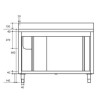 Plonge inox sur meuble - AISI 304 - 1600 (L) x 700 (P) x 900 (H) mm - Avec égouttoir - 2 bacs à droite