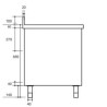 Plonge inox sur meuble - AISI 304 - 1600 (L) x 700 (P) x 900 (H) mm - Avec égouttoir - 2 bacs à gauche