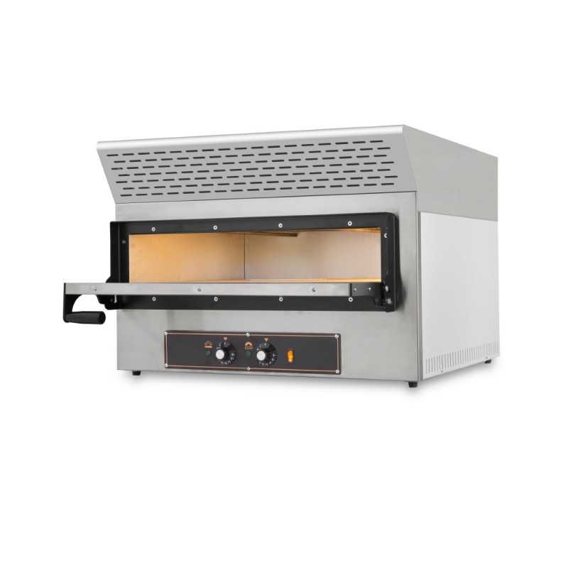 Four pizza charbon actif avec hotte d’extraction de fumée 2 pizzas 230V