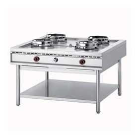 Equipement professionnel cuisine - %category_name% : FOURNEAU WOK GAZ 3  FEUX - SUPER PUISSANT