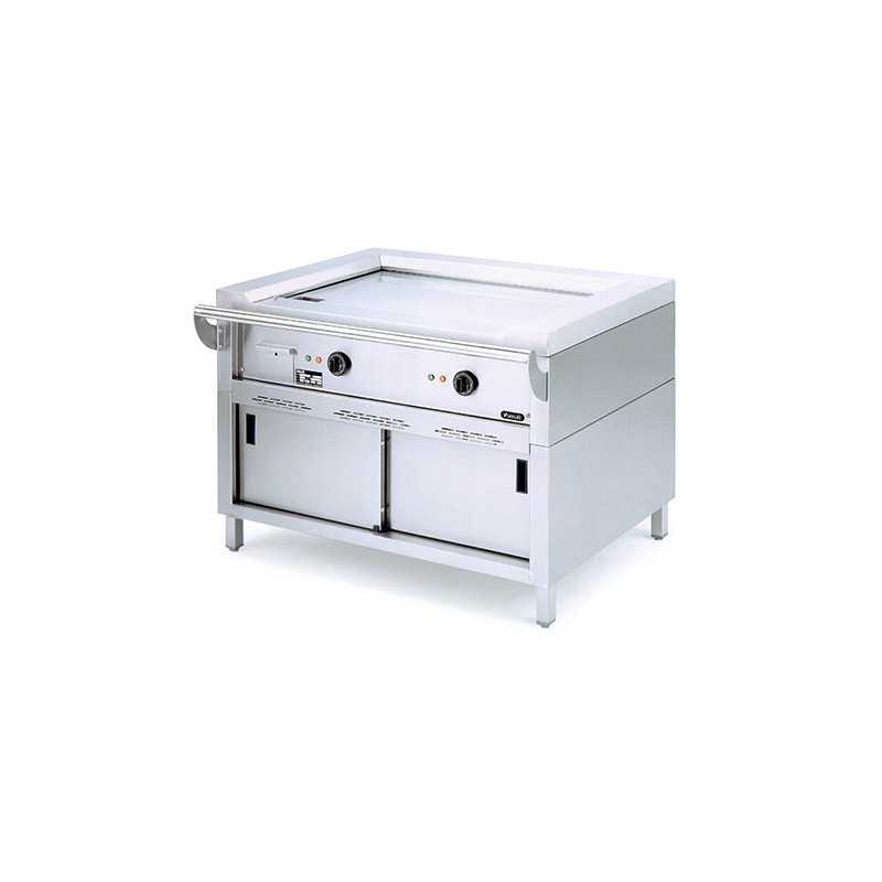 Teppanyaki - 2 zones de chauffe - avec soubassement neutre - AISI 304