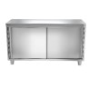 Meuble bas inox portes coulissantes 1600 x 700 x 850