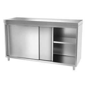 Meuble bas inox portes coulissantes 1600 x 700 x 850