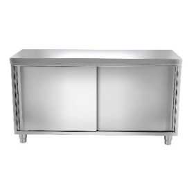 Meuble bas inox portes coulissantes 1800 x 700 x 850