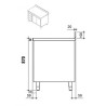 Meuble bas inox portes coulissantes + tiroirs 1600 x 700 x 850