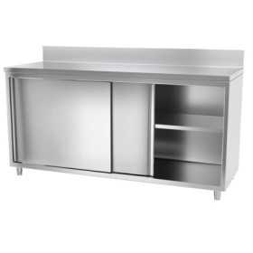 Meuble bas inox portes coulissantes 1800 x 600 x 850