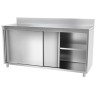 Meuble bas inox portes coulissantes 1800 x 600 x 850