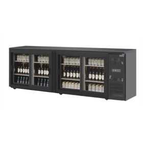 Arrière-bar réfrigéré POLAR - 4 portes vitrées - 698 litres - Classe N