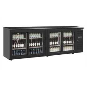 Arrière-bar réfrigéré POLAR - 4 portes vitrées - 698 litres - Classe N