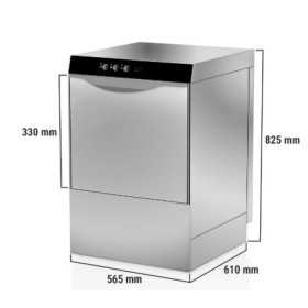 Lave vaisselle professionnel -2 programmes 500 x 500 mm avec pompe de relevage