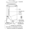 Chauffe-eau - Inox - 8 L.