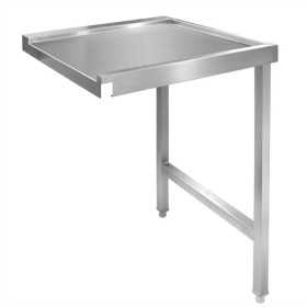 Table d'entrée lave vaisselle professionnel capot - AISI 304 - Entrée gauche - 1100 x 650 x 880 mm