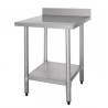 Table inox adossée - AISI 430 - 1000 (L) x 600 (P) x 900 (H) mm