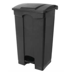 Poubelle à pédale - Noire - 87 L.