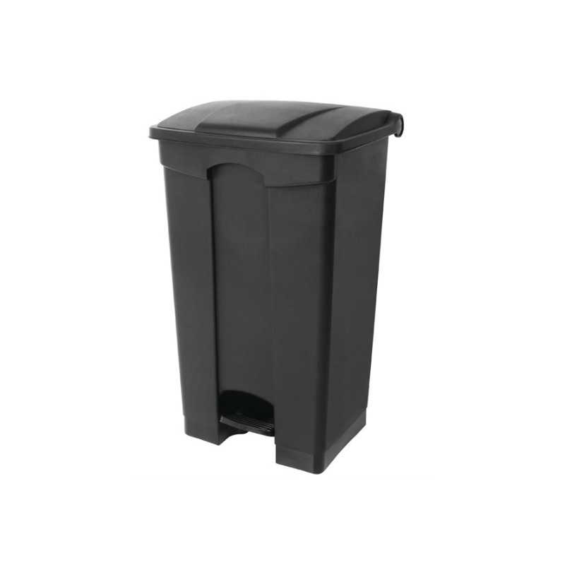 Poubelle à pédale - Noire - 87 L.