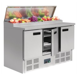 Saladette réfrigérée 3 portes / 8* GN1/4- Classe N -POLAR