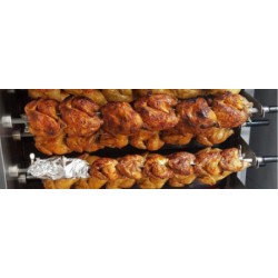 Rôtissoire professionnelle à poulets - GAZ - 6 broches / 36 poulets