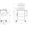 Mélangeur à viande motorisé - 180 kg - SIRMAN - Ouverture latérale - IP 180 XP BA
