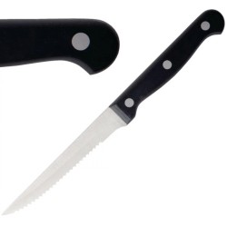 Couteau à pizza / viande - 215 mm - Lot de 12 - Noir