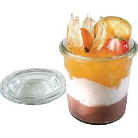 Verrine - 160ml - Lot de 12 - Couvercle en verre