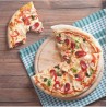 Assiette / Planche à pizza avec rainure à jus - Ø 260 mm - Bois