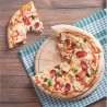Assiette / Planche à pizza avec rainure à jus - Ø 300 mm - Bois