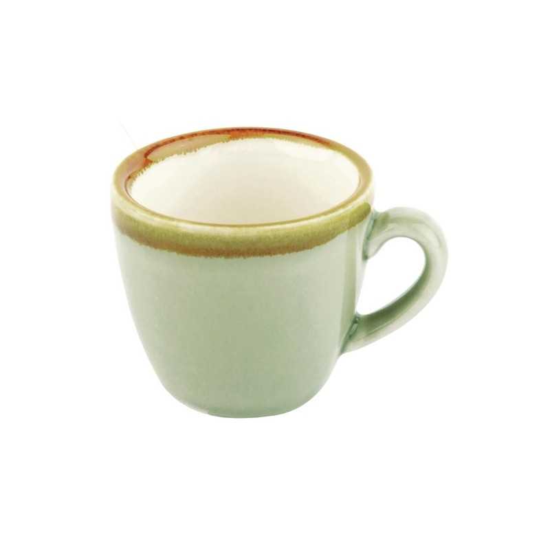 Tasses expresso - 85 ml - Couleur mousse / vert clair - Olympia Kiln - Lot de 6