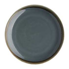 Assiettes rondes & plates - 230 mm - Couleur océan - Kiln Olympia - Lot de 6
