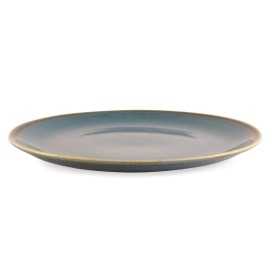 Assiettes rondes & plates - 280 mm - Couleur océan - Kiln Olympia - Lot de 4