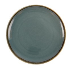 Assiettes rondes & plates - 280 mm - Couleur océan - Kiln Olympia - Lot de 4