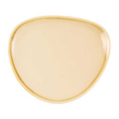 Assiettes triangulaire - 165 mm - Couleur sable / beige - Kiln Olympia - Lot de 6