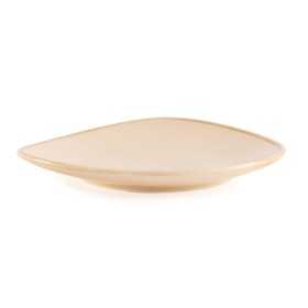 Assiettes triangulaire - 280 mm - Couleur sable / beige - Kiln Olympia - Lot de 4