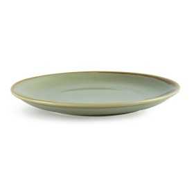 Assiettes rondes & plates - 280 mm - Couleur mousse / vert clair - Kiln Olympia - Lot de 4