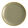 Assiettes rondes & plates - 280 mm - Couleur mousse / vert clair - Kiln Olympia - Lot de 4