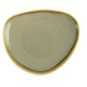Assiettes triangulaire - 230 mm - Couleur mousse / vert clair - Kiln Olympia - Lot de 6