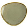 Assiettes triangulaire - 280 mm - Couleur mousse / vert clair - Kiln Olympia - Lot de 4