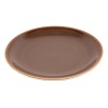 Assiettes rondes & plates - 230 mm - Couleur écorce - Kiln Olympia - Lot de 6
