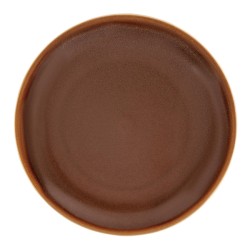 Assiettes rondes & plates - 230 mm - Couleur écorce - Kiln Olympia - Lot de 6