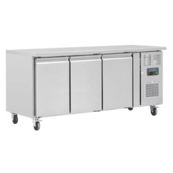 Table réfrigérée 3 portes + roulettes - 417 L-POLAR