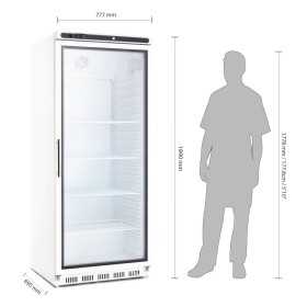 Armoire réfrigérée vitrée positive - GN 2/1 - Paiement 4X - Inox - Garantie 2 ans - 600 L - Classe N