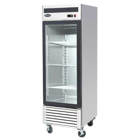 Armoire réfrigérée vitrée positive inox - 610 L