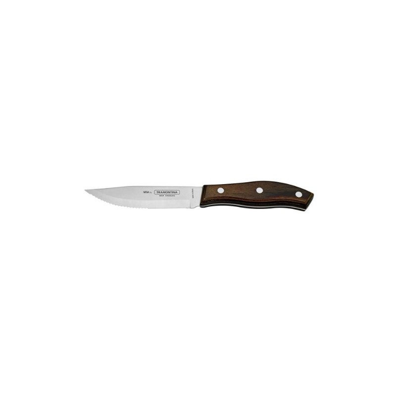 Couteau à pizza / viande - Jumbo - Manche bois - 250 mm - Lot de 6
