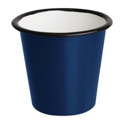 Pot à sauce - Acier émaillé - 114 ml - Couleur bleu et noir - Olympia Enamel - Lot de 6