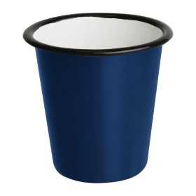 Gobelets - Acier émaillé - 310 ml - Couleur bleu et noir - Olympia Enamel - Lot de 6