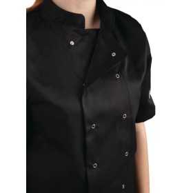 Veste chef - Manche courte - Noir - Taille L - Vegas Whites