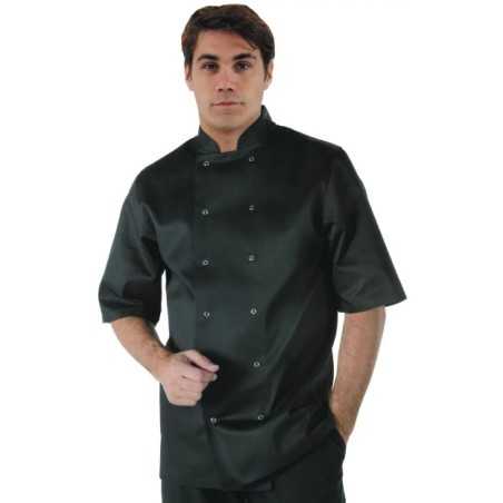 Veste chef - Manche courte - Noir - Taille L - Vegas Whites