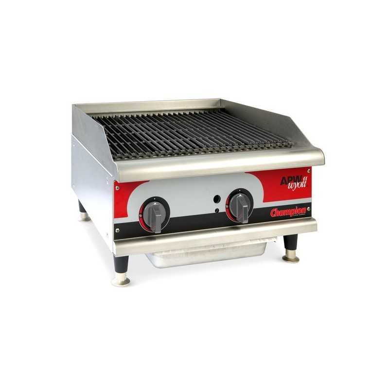 Grill charcoal gaz avec radiants - largeur 610mm