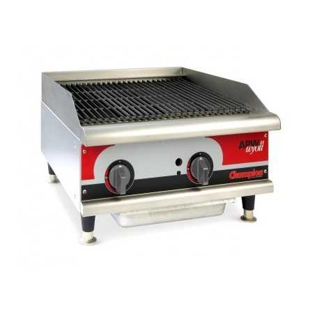 Grill charcoal gaz aux pierres de lave - largeur 610mm