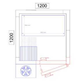 Chambre froide positive - 1200x1200x2010mm - 1,8 m³ - GASTROMASTRO